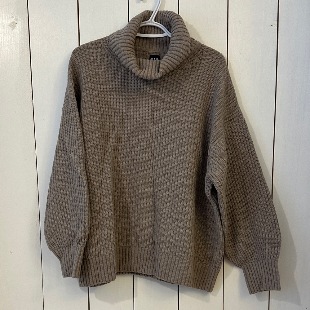 GAP Taupe Cowl Neck Sweater